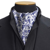 SAPPHIRE BLOSSOM SILK CRAVAT